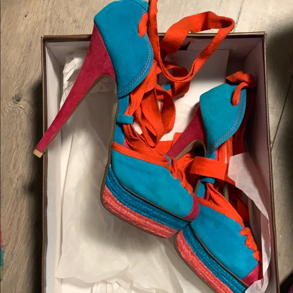 Jeffrey Campbell rainbow heels